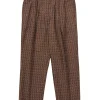 Needles Tucked Trouser-C/Pe Geometric Jq. Orange>Men Bottoms