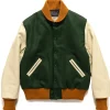 Engineered Garments Varsity Jacket Wool Melton Olive>Men Outerwear