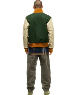 Engineered Garments Varsity Jacket Wool Melton Olive><noscript><img width=
