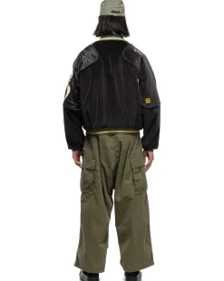 KAPITAL Velveteen Sham Bomber Jkt (Rainskull&Snake) Black><noscript><img width=