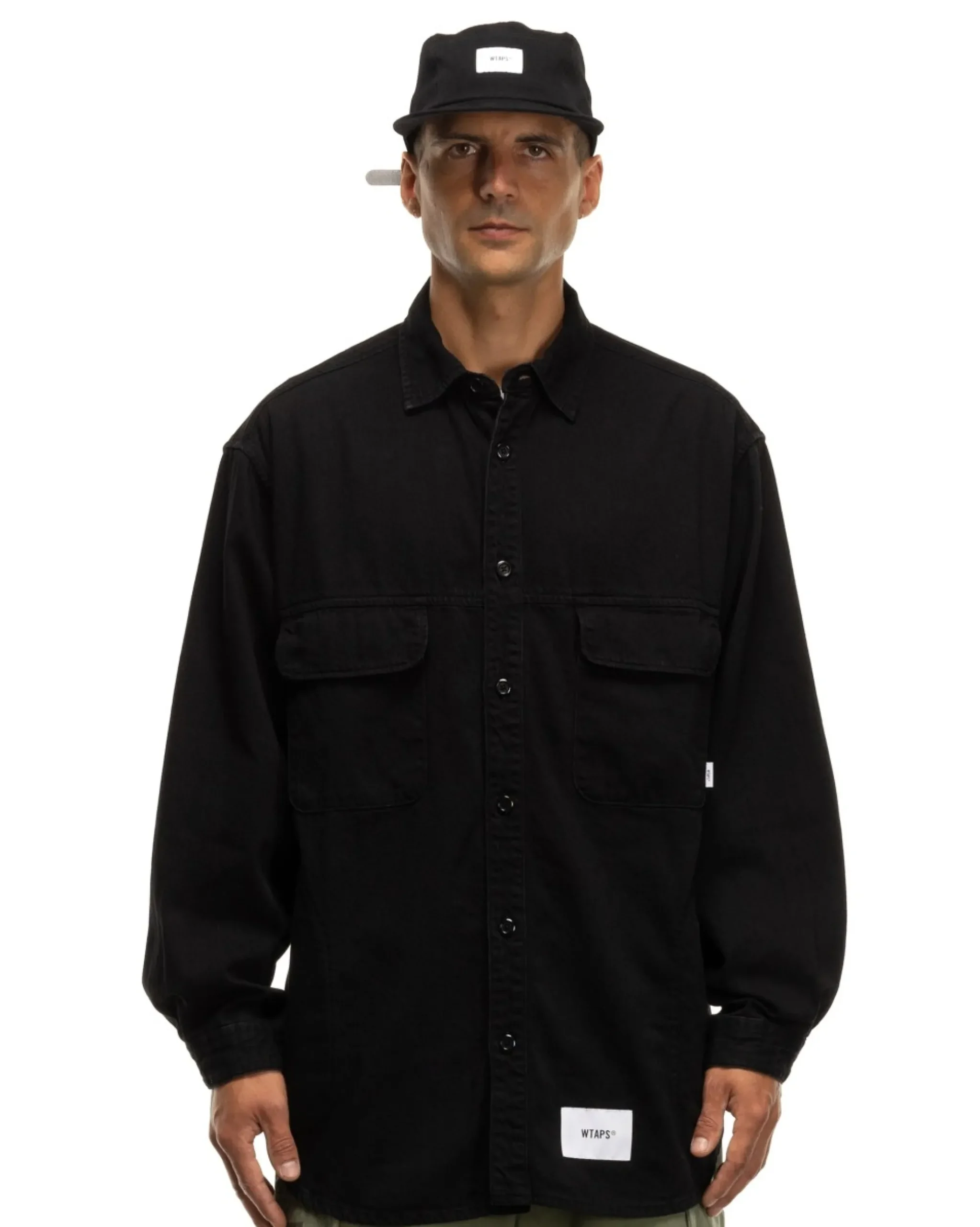 WTAPS Wcpo/Ls/Cotton. Denim Black>Men Shirts