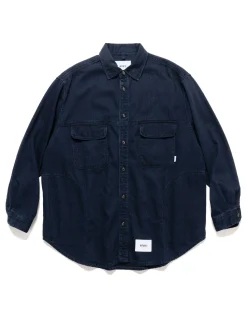 WTAPS Wcpo/Ls/Cotton. Denim Indigo>Men Shirts