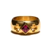 MAPLE Wednesday 14K Gold Plated/Ruby>Men Accessories