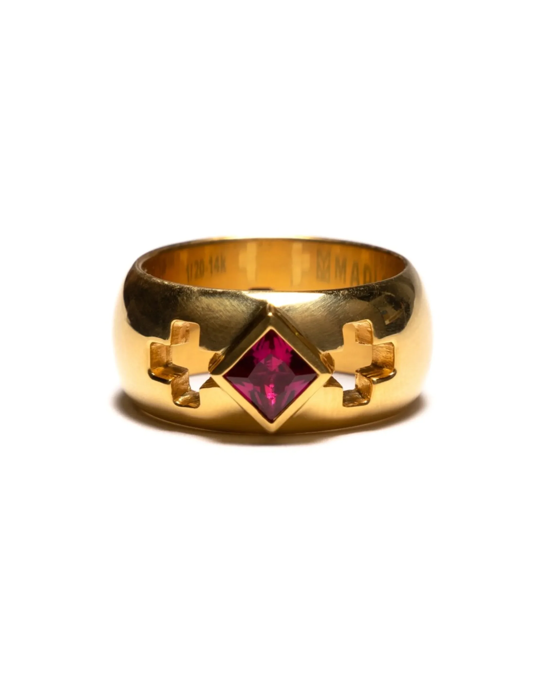 MAPLE Wednesday 14K Gold Plated/Ruby>Men Accessories