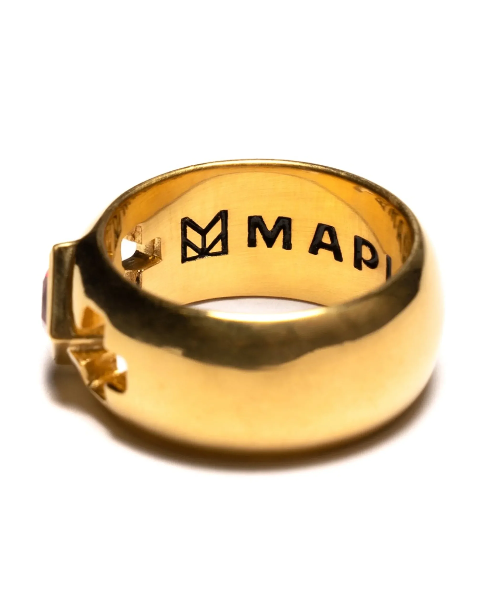 MAPLE Wednesday 14K Gold Plated/Ruby>Men Accessories