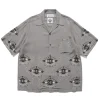WACKO MARIA Wolf'S Head/S/S Hawaiian Shirt ( Type-5 ) Grey>Men Shirts