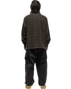 KAPITAL Wool Check Board Shirt Khaki><noscript><img width=