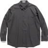ATON Wool Tropical Standard Shirt Gray>Men Shirts