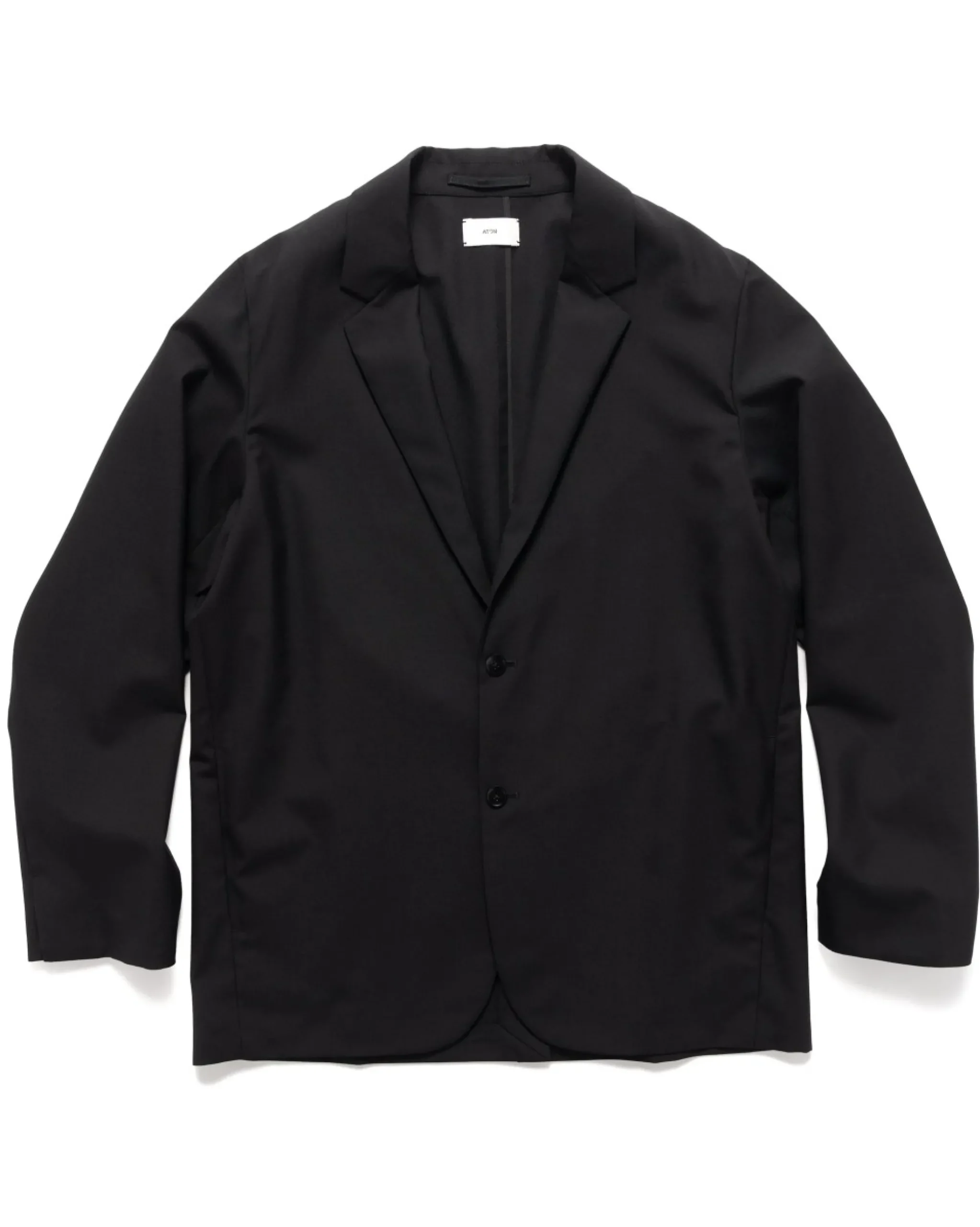 ATON Wool Tropical Tailored Jacket Black>Men Outerwear