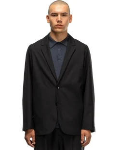 ATON Wool Tropical Tailored Jacket Black><noscript><img width=